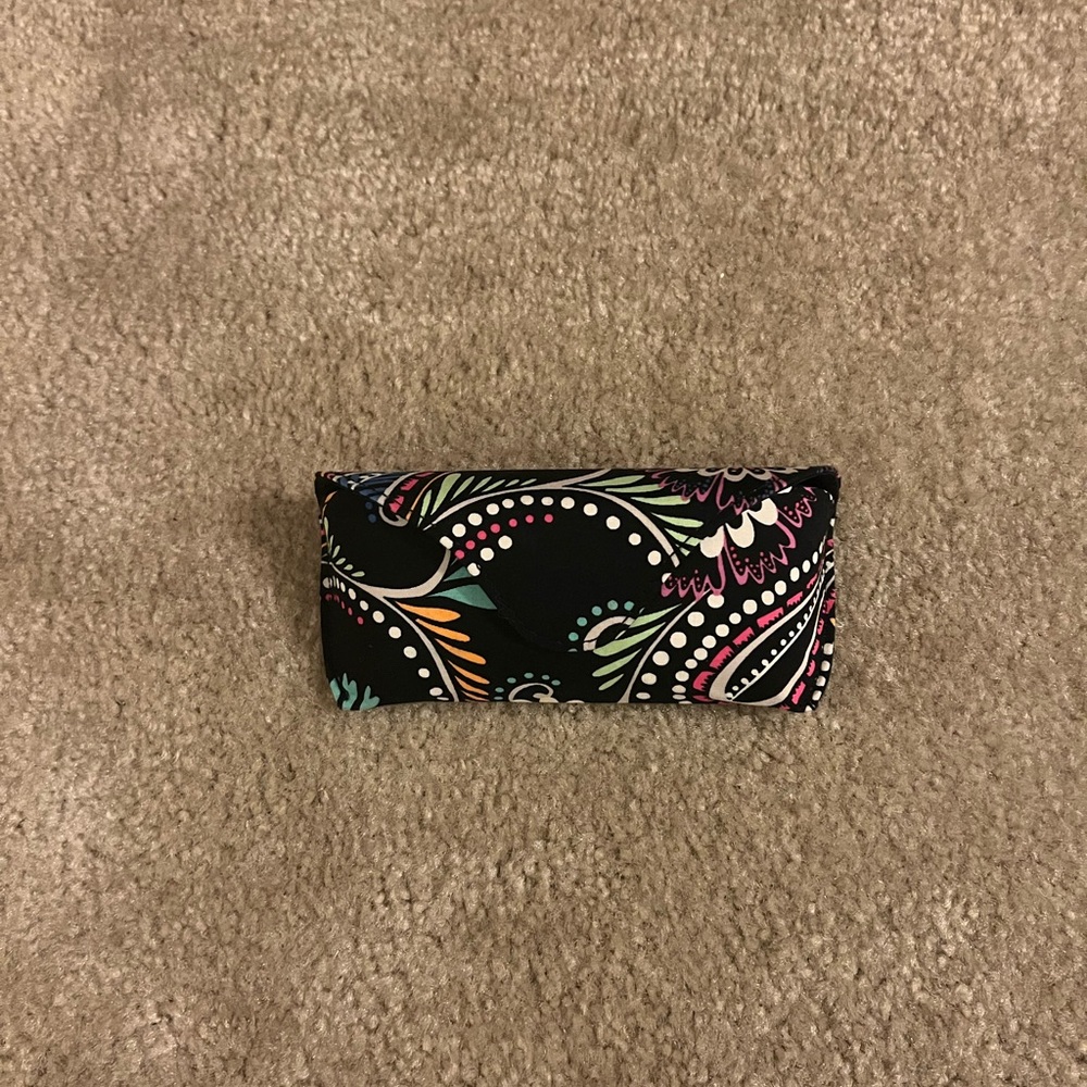 Vera Bradley Black Paisley Glasses Case